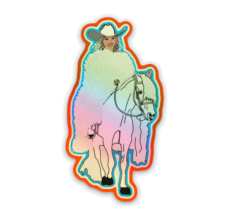 Cowboy Carter Holographic Sticker